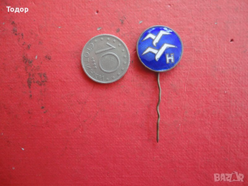 Старинен знак значка бронз емайл 1 , снимка 1