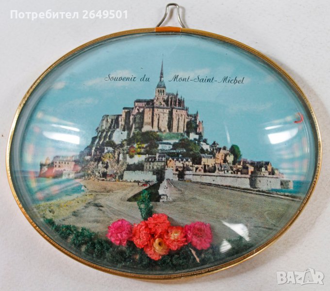 Стар Френски Сувенир Остров Mont-Saint-Michel 1960те, снимка 1