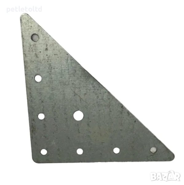 Планка триъгълна мебелна, с перфорирани монтажни отвори Размер: 90 мм Х 90 мм Х 125 мм , снимка 1