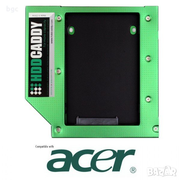 Адаптер за Втори Диск HDD SSD за Acer V3- E5- 471G 421 522 572 772 571G 572G 573G 773G 574G 575G P24, снимка 1