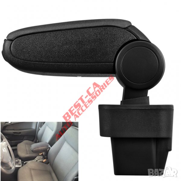 Текстилен черен подлакътник за Опел Астра Х / Opel Astra H (2004-2010) , снимка 1