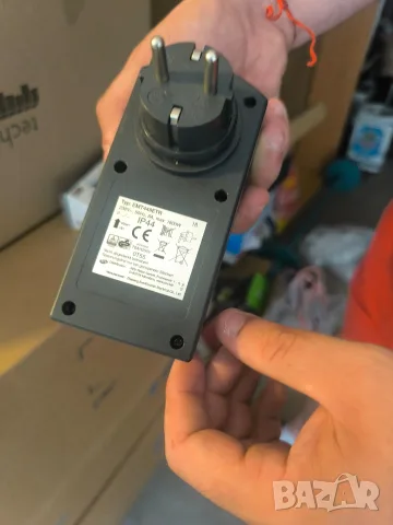 Електрически адаптер с таймер 1800w защита IP44, снимка 3 - Отоплителни печки - 55788579