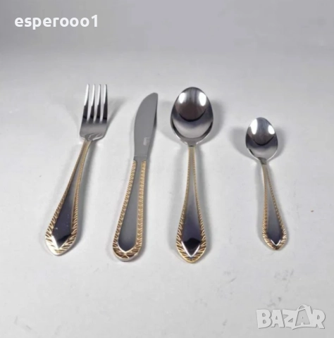 Комплект прибори за хранене, снимка 3 - Прибори за хранене, готвене и сервиране - 51463752