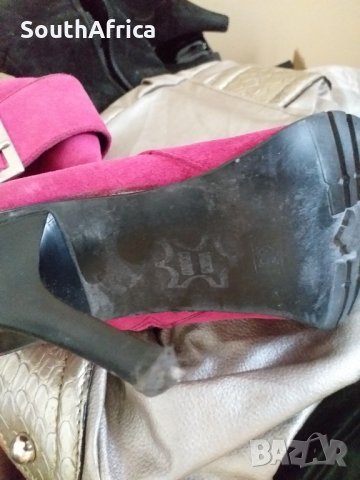 Розови боти набук, снимка 2 - Дамски боти - 29882971