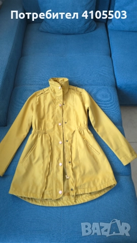Палто цвят горчица, снимка 6 - Палта, манта - 52007951