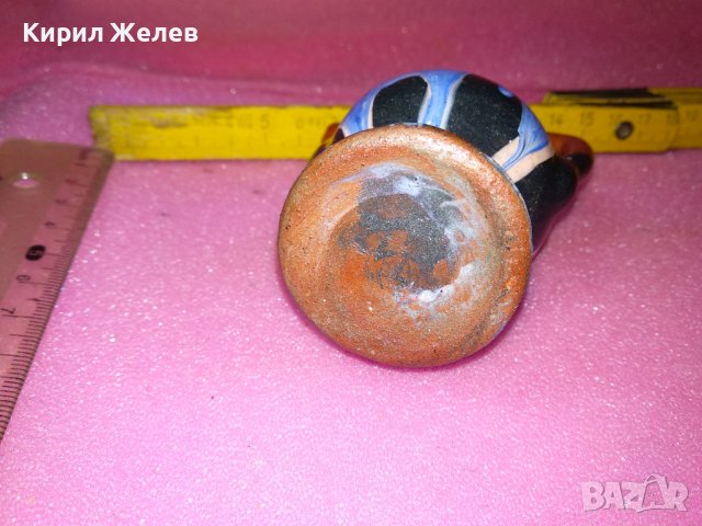 КЕРАМИЧНО БЪРДУЧЕ СВИРКА РЪЧНА МАЙСТОРСКА ИЗРАБОТКА ТРАДИЦИОНЕН ЕТНО СУВЕНИР ГЛЕДЖОСАНА ГЛИНА 42942, снимка 8 - Декорация за дома - 44297234