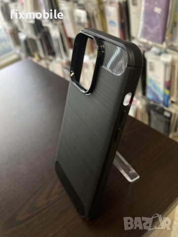 Apple iPhone 14 Pro Max карбон силиконов гръб / кейс, снимка 3 - Калъфи, кейсове - 42313981