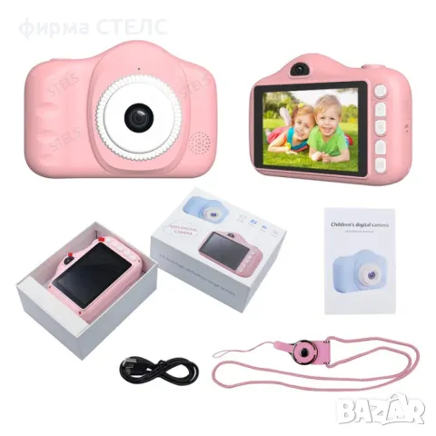  Детски фотоапарат STELS X750, Селфи камера, Full HD видео, Игри, снимка 3 - Образователни игри - 49842404