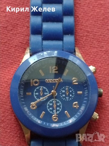 Красив часовник унисекс GENEVA силиконова каишка - 3154, снимка 2 - Мъжки - 34412239