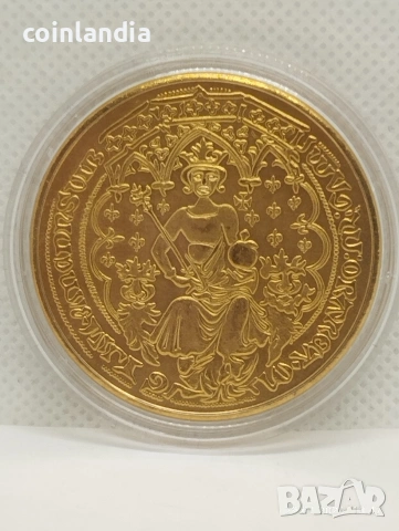 позлатена Испанска монета репродукция 