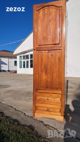 Гардероб единичен масив, снимка 2 - Гардероби - 53354677