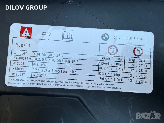 Куфар BMW R1200RT K1600GT, снимка 7 - Части - 53774918