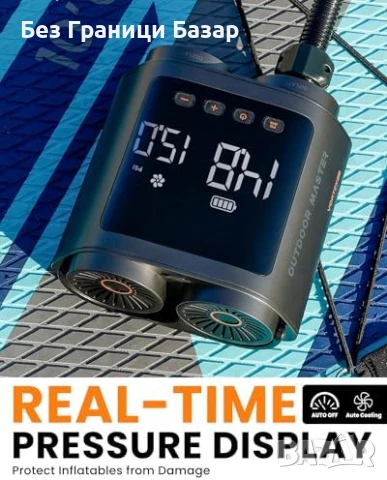 Нова Презареждаема SUP Помпа 12V 15.8V 20PSI Type-C за Падъл Борд, снимка 6 - Друга електроника - 51240026