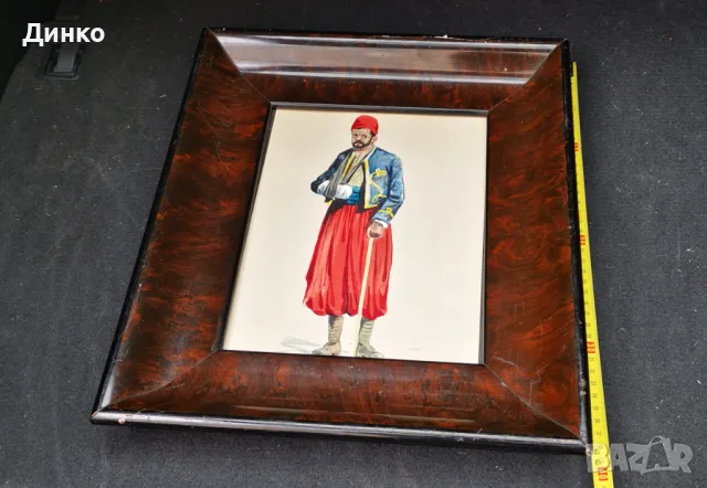 Стара картина от 1918година акварел., снимка 6 - Антикварни и старинни предмети - 50147002