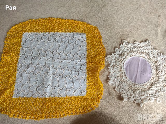Ръчно плетена покривка на една кука за маса., снимка 1
