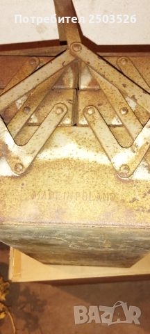 Стара метална кутия за инструменти, снимка 7 - Антикварни и старинни предмети - 52918752