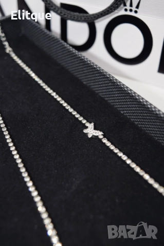 Нежно колие, гривна и пръстен с детайл пеперуда  , снимка 4 - Бижутерийни комплекти - 52905691