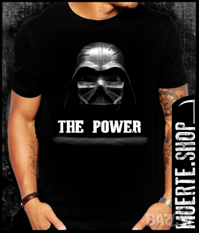 Тениска с щампа DARTH VADER THE POWER, снимка 1 - Тениски - 36419390