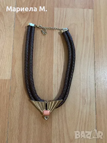 Колие с кожена верижка, отлично