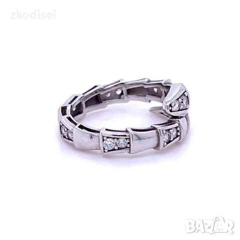 Златен дамски пръстен BULGARI 3,20гр. размер:55 14кр. проба:585 модел:36265-6, снимка 2 - Пръстени - 52923905