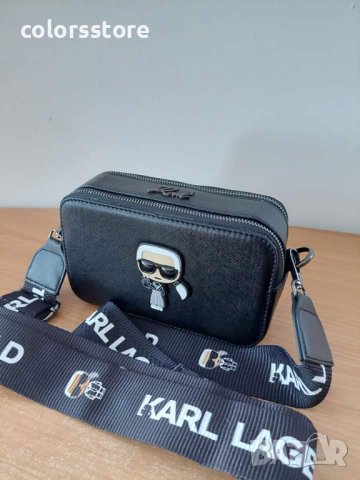 Черна чанта Karl Lagerfeld/SG-E47, снимка 2 - Чанти - 42900935
