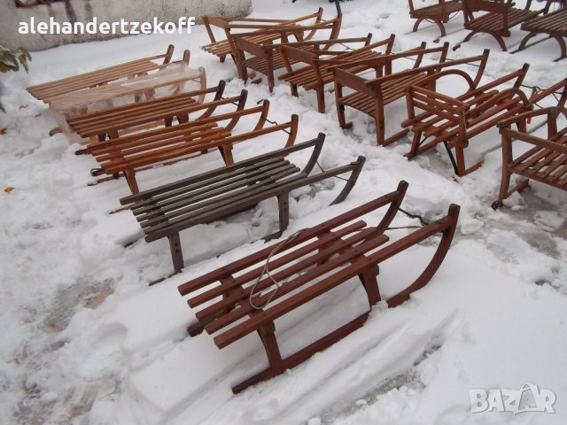Дървена шейна шейни ретро, снимка 10 - Зимни спортове - 31068789
