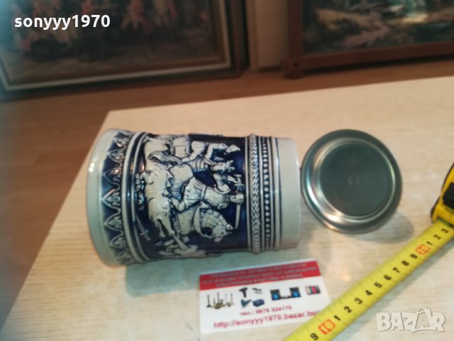 rein zinn халба с метален капак-внос франция 2402212014, снимка 11 - Колекции - 31943039