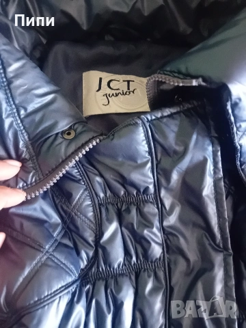 син металик яке, много красиво , снимка 3 - Якета - 54089774