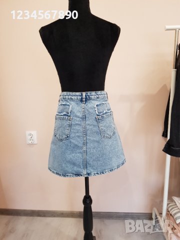 Дънкова пола, снимка 2 - Поли - 40281587