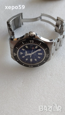 Оригинален Мъжки часовник Breitling Superocean 44 Automatic Blue Dial Men's Watch (Брайтлинг 44мм.), снимка 12 - Мъжки - 52217856