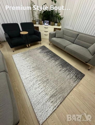 Модерен килим за хол 120х160см - Мраморен нюанс и 3D ефект, Противоплъзгащ