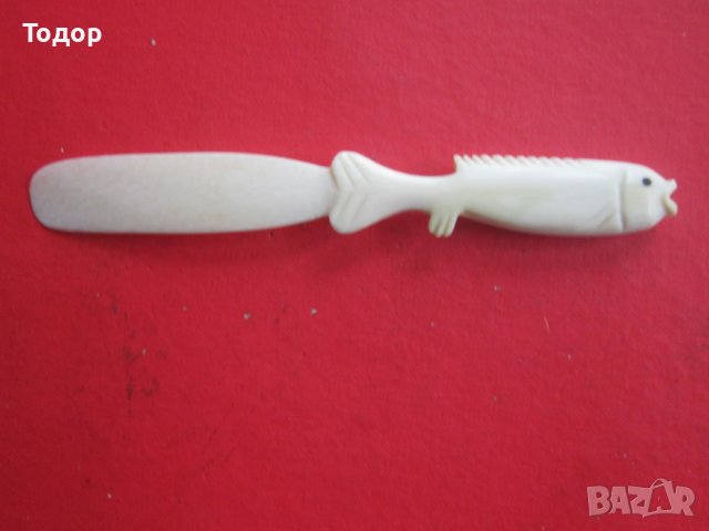 Страхотен нож от слонова кост 19 век, снимка 5 - Колекции - 37853499