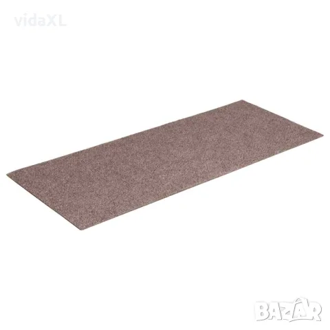 vidaXL Изтривалки за стълби, самозалепващи се, 15 бр., 60x25 см, светлокафяви, правоъгълни, снимка 3 - Изтривалки - 56146819