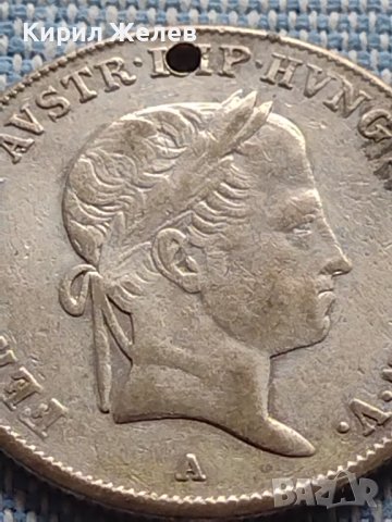 Сребърна монета 20 кройцера 1840г. Фердинанд първи Виена Австрийска империя 13631, снимка 3 - Нумизматика и бонистика - 42903492