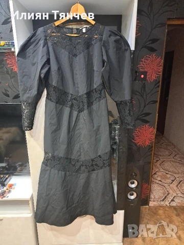 черна рокля шушляк и дантела