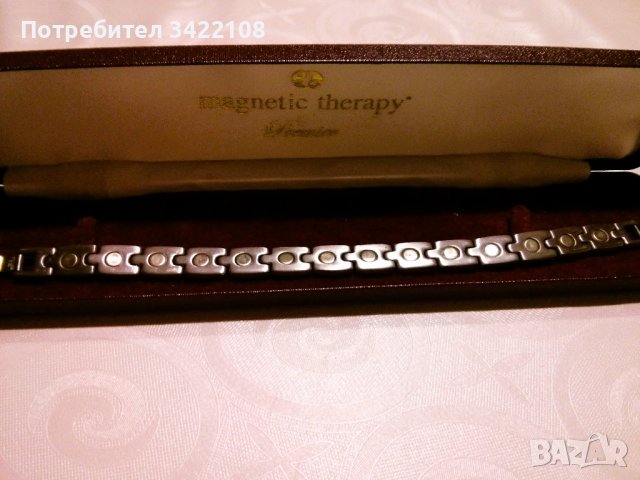 Елегантна дамска магнитна гривна, 18 см, 15 неодимови магнита, снимка 7 - Гривни - 42834909