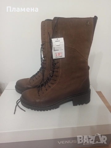 Боти естествена кожа набук 38 номер