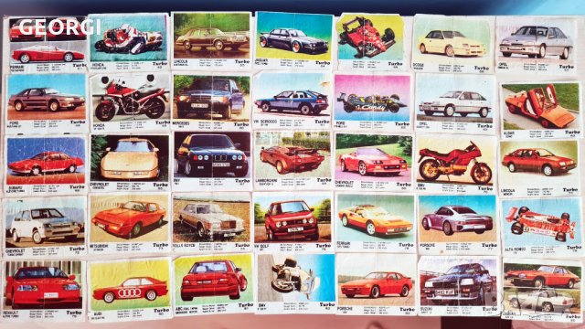 Картинки от дъвки турбо пълен лот  70 бр. серия (51-120), снимка 2 - Колекции - 12537301