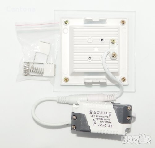 LED панел за вграждане - квадрат, 6W бяла светлина с LED драйвер, снимка 2 - Лампи за таван - 38164707