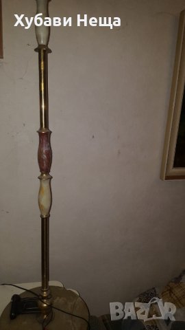 Лампа - стара с кожен абажур и реснички , снимка 6 - Антикварни и старинни предмети - 17534192