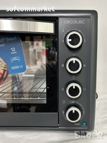 НОВА Електрическа фурна Cecotec Bake&Toast 4600 Black Gyro, 46 л. + 6м. Гаранция, снимка 3 - Печки, фурни - 54123765