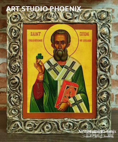 Икона на Свети Патрик icona Saint Patrick, снимка 1 - Картини - 14790252