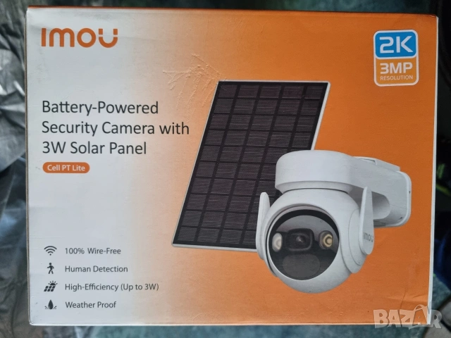 Безжична Wi-Fi камера IMOU Cell PT с батерия и соларен панел