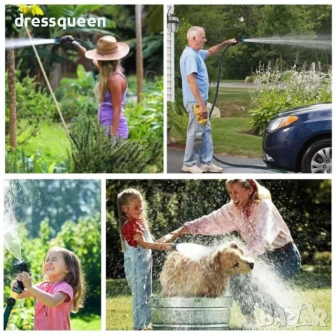 4520 Градински маркуч 15м с адаптер 1/2" и бързи връзки 3/4" – Пълен комплект, снимка 5 - Напояване - 53878014