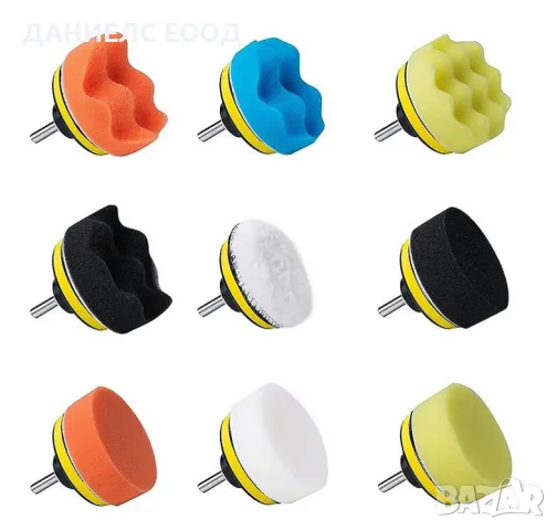 Комплект гъби за Полиране на автомобил - 11 части., снимка 6 - Аксесоари и консумативи - 47355648