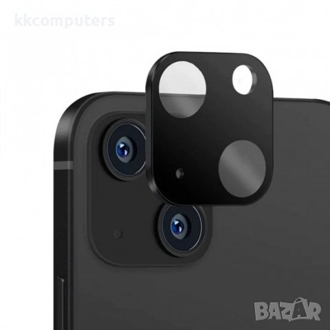 Стъклен протектор за задна камера 5D Full MBX за Apple iPhone 14, 14 Plus, Черен