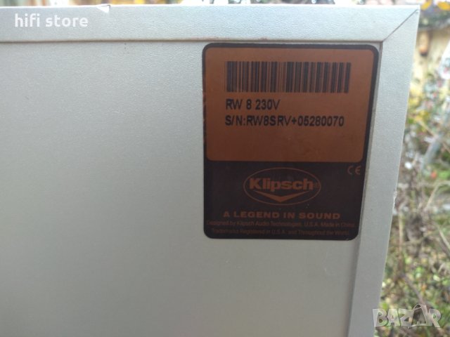 Klipsch RW-8 Subwoofer, снимка 9 - Тонколони - 31222287