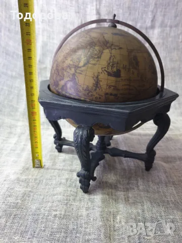 Старинен писалищен аксесор - глобус, снимка 8 - Антикварни и старинни предмети - 48640732