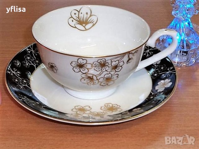 Комплект за кафе/чай  от костен порцелан, снимка 5 - Подаръци за рожден ден - 28394889