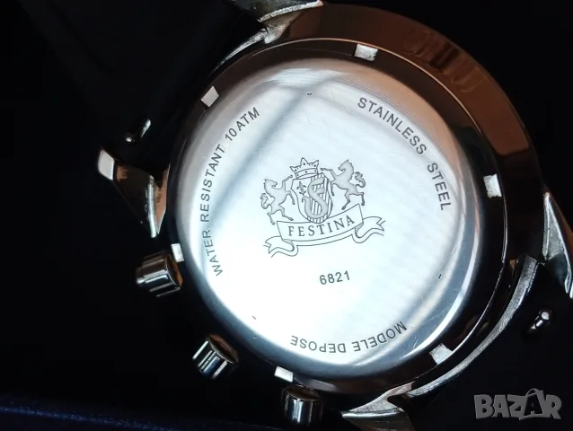 Festina 6821 Мъжки часовник с японски кварцов механизъм Miyota с нова батерия и нова каишка в кутия, снимка 3 - Мъжки - 55747710